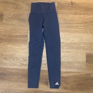 Adidas Navy High Rise Leggings XS | Athletic Workout Yoga Pants